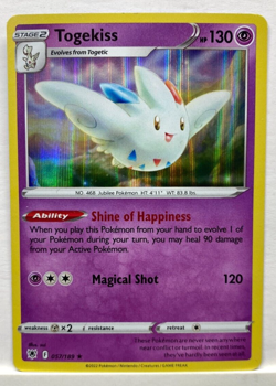 Pokemon TCG Togekiss Sword & Shield - Astral Radiance 057/189 Holo Rare P1 - Image 1