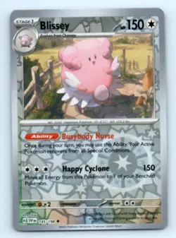 Pokemon TCG Blissey Scarlet & Violet Base Set 145/198 Reverse Holo Uncommon P1 - Image 1