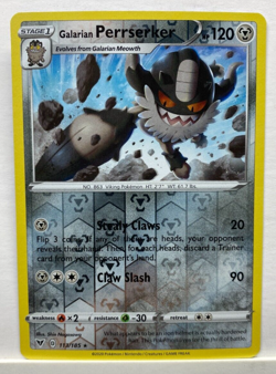 Reverse Holo Galarian Perrserker 128/202 Rare Sword & Shield Pokemon TCG P1 - Image 1