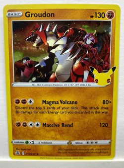 Groudon 017/025 Holo Rare Celebrations Pokemon Card Trading Card TCG Nintendo P1 - Image 1