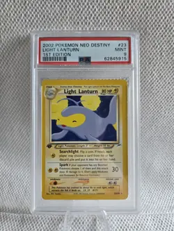 Pokemon 1st Edition Neo Destiny LIGHT LANTURN # 23 PSA 9 Mint PSA - Image 1