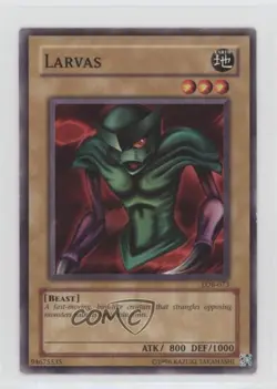 Larvas YuGiOh Legend of Blue Eyes White Dragon #LOB-073 2002 READ - Image 1
