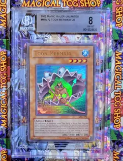 Yugioh Toon Mermaid Magic Ruler Ultra Rare MRL-072 Konami 2002 BGS NM - Image 1