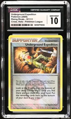 CGC 10 Underground Expedition Crosshatch Holo 97/111 Pokemon League 2009 Card - Image 1