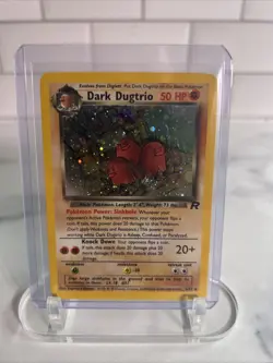 Pokemon Dark Dugtrio Holo Rare Card 6/82 Unlimited Edition LP/NM English 2000 - Image 1