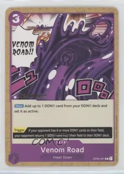 2022 One Piece Card Game: Paramount War OP02 Pre-Release Venom Road #OP02-091 - Image 1
