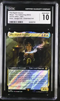 THE EIGHTH DOCTOR Doctor Who Surge Foil Extended Art CGC 10 MTG - Image 1