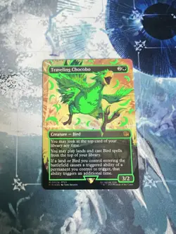 MTG Traveling Chocobo Borderless *Neon Ink Green* MINT PACK FRESH - Image 3