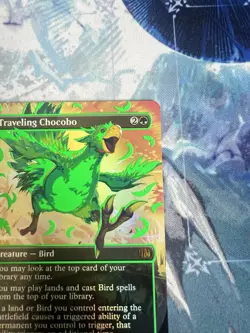 MTG Traveling Chocobo Borderless *Neon Ink Green* MINT PACK FRESH - Image 5