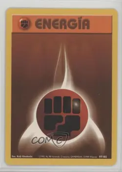 Fighting Energy Spanish Pokemon Base Set #97 1999 - Image 1