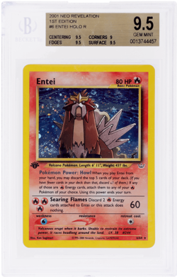 2001 Pokemon Neo Revelation Entei 1st Edition Holo #6 BGS 9.5 - Image 1