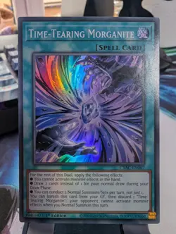 YuGiOh! Time-Tearing Morganite CYAC-EN067 Super Rare 1st Ed - Image 1