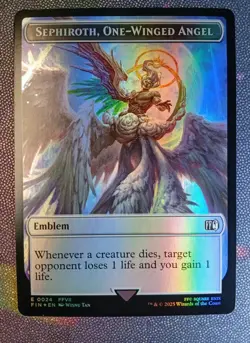 MTG Sephiroth One-Winged Angel FOIL Token 0024 Magic FINAL FANTASY Robot Warrior - Image 1