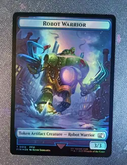 MTG Sephiroth One-Winged Angel FOIL Token 0024 Magic FINAL FANTASY Robot Warrior - Image 2