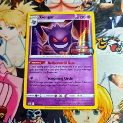 Pokemon Gengar 🇬🇧 + Stamp SWSH 241 Pokemon Holo NM Card Black Star Promo 2022 - Image 1
