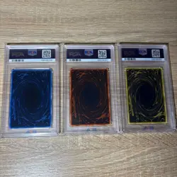 PSA 9 10 Yu-Gi-Oh Duel King 2014 Ultra Rare Obelisk Slifer Ra God Card Set Japan - Image 2