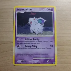 Nidoran 91/123 - LP Mysterious Treasures - Pokemon 2007 Common TCG Card - Image 1