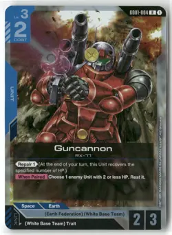 Guncannon Gundam Card Game New Type Rising Foil NM GD01-004 - Image 1
