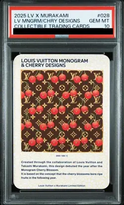PSA 10 Louis Vuitton Takashi Murakami Monogram Cherry Trading Card 028 From JP - Image 1
