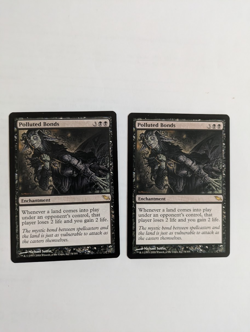 2 Polluted Bonds Shadowmoor MTG NM Free shipping with tracking - Image 1