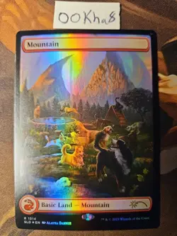 Mountain *FOIL* Secret Lair Raining Cats and Dogs MTG NM 1514 - Image 1