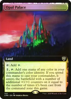 NM+ FOIL MTG Opal Palace Extended Art Commander Legends #707 Magic Card - Image 1