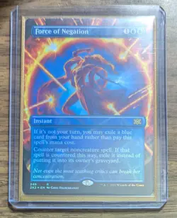 MTG Force of Negation Borderless Foil from Double Masters 2022 LP - Image 2