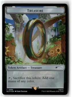 Treasure Token (2094) (Rainbow Foil) Secret Lair Drop Foil SONIC MAGIC MTG NM - Image 1