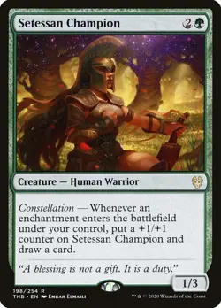 Setessan Champion Theros Beyond Death MTG MAGIC HUMAN WARRIOR RARE - Image 1