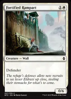 Fortified Rampart - Light Play MTG Battle for Zendikar - Image 1