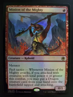 Minion of the Mighty NM FOIL Adventures in the Forgotten Realms MTG FREE SHIP - Image 1
