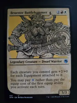 Bruenor Battlehammer NM FOIL SHOWCASE Adventures in the Forgotten Realms MTG - Image 1