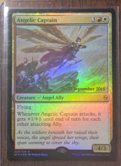 MTG Angelic Captain Battle for Zendikar Foil Promo - Image 1