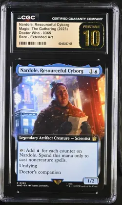 NARDOLE, RESOURCEFUL CYBORG Doctor Who Extended Art Rare CGC Pristine 10 MTG - Image 1