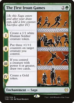 The First Iroan Games Theros Beyond Death MTG MAGIC ENCHANTMENT SAGA RARE - Image 1