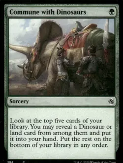 Commune with Dinosaurs 384 Jumpstart MTG Magic the Gathering card - Image 1