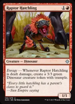 Raptor Hatchling -Foil Light Play MTG Ixalan - Image 1