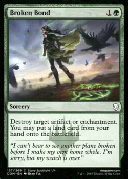 Broken Bond 157/269 Dominaria MTG Magic the Gathering card - Image 1