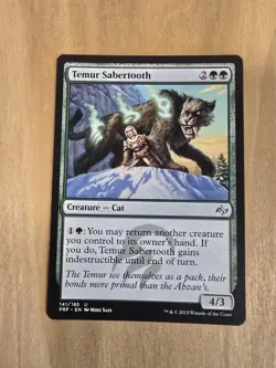 Temur Sabertooth - #141/185 (NM) Fate Reforged FRF Magic MTG - Regular - Image 1