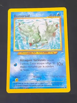 CARTE POKEMON REMORAID 80/105 FR COMMUNE WIZARDS NEO DESTINY - EXC+ - Image 1
