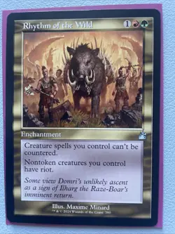 Magic The Gathering MTG RHYTHM OF THE WILD RETRO FRAME Ravnica Remastered NM - Image 1