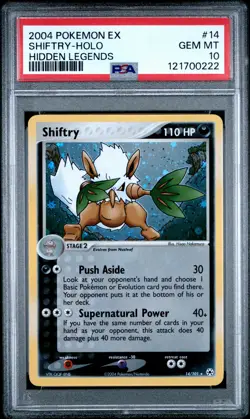2004 POKEMON EX HIDDEN LEGENDS #14 SHIFTRY-HOLO PSA 10 - Image 1