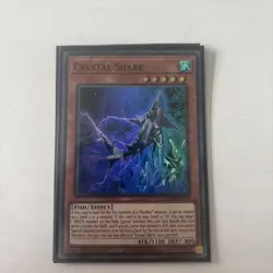 Yugioh Crystal Shark LED9-EN002 Super Rare 1st Edition NM - Image 1