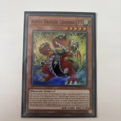 BLVO-EN003 Armed Dragon Thunder LV5 Super Rare 1st Edition Mint YuGiOh Card - Image 1
