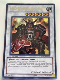 Yugioh Karakuri Shogun mdl 00 "Burei" STBL-EN043 Ultra Rare 1st Edition Mint - Image 1