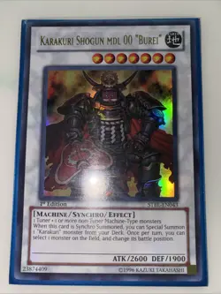 Yugioh Karakuri Shogun mdl 00 "Burei" STBL-EN043 Ultra Rare 1st Edition Mint - Image 2
