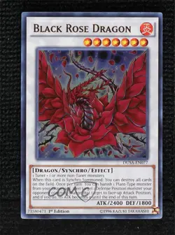 UR - Black Rose Dragon YuGiOh Duelist Saga 1st Edition #DUSA-EN077 - Image 1