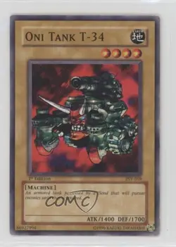 Oni Tank T-34 Unlimited YuGiOh Pharaoh's Servant #PSV-059 2002 - Image 1