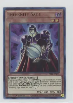 Infernity Sage Ultra Rare 1st Ed. YuGiOh Ghosts From The Past: 2nd Haunting - Image 1