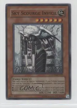 SR - Sky Scourge Invicil Unlimited YuGiOh Force of the Breaker #FOTB-EN023 2007 - Image 1